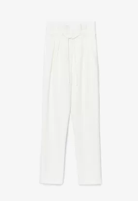 Solid Ankle Length pants with drawstrings