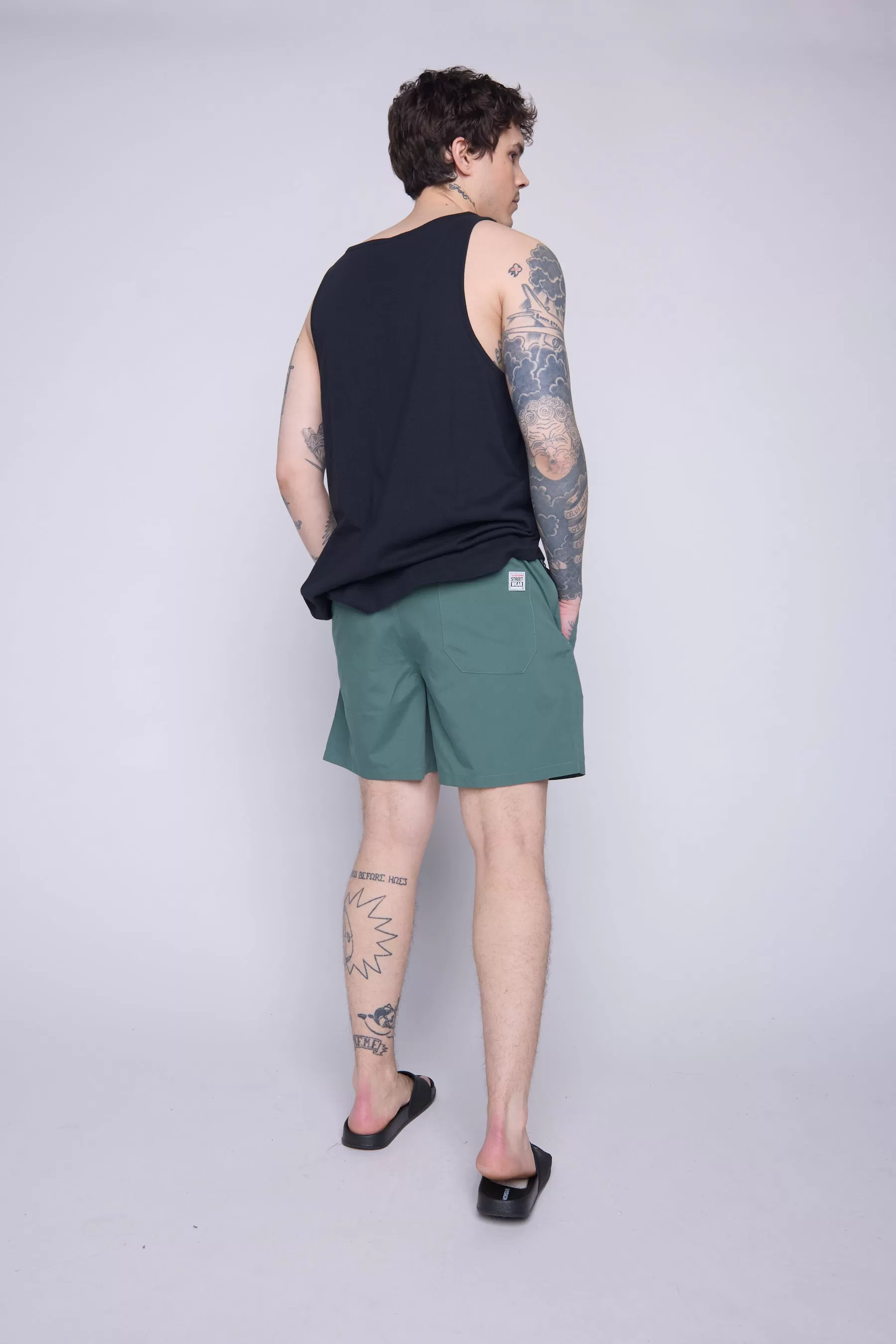 Solid Swim Shorts - Moss