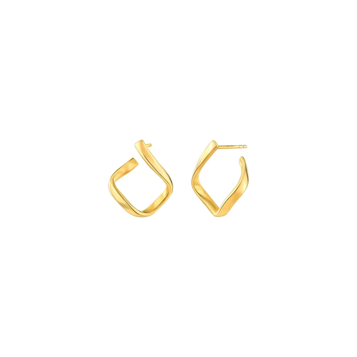 Square Enamel Huggie Hoop Earrings