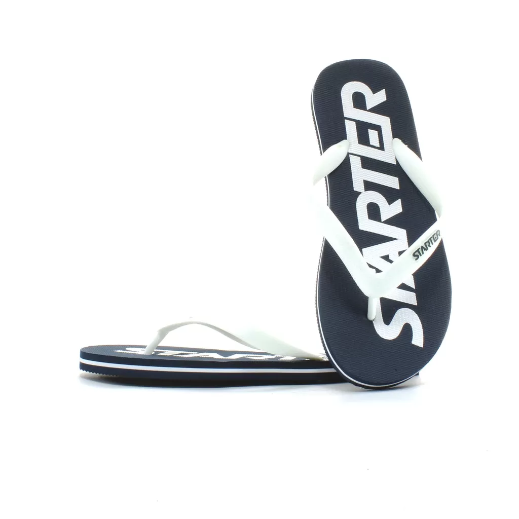 Starter Phoenix Mens Navy White Synthetic Mens Slip On Thong Flip Flops