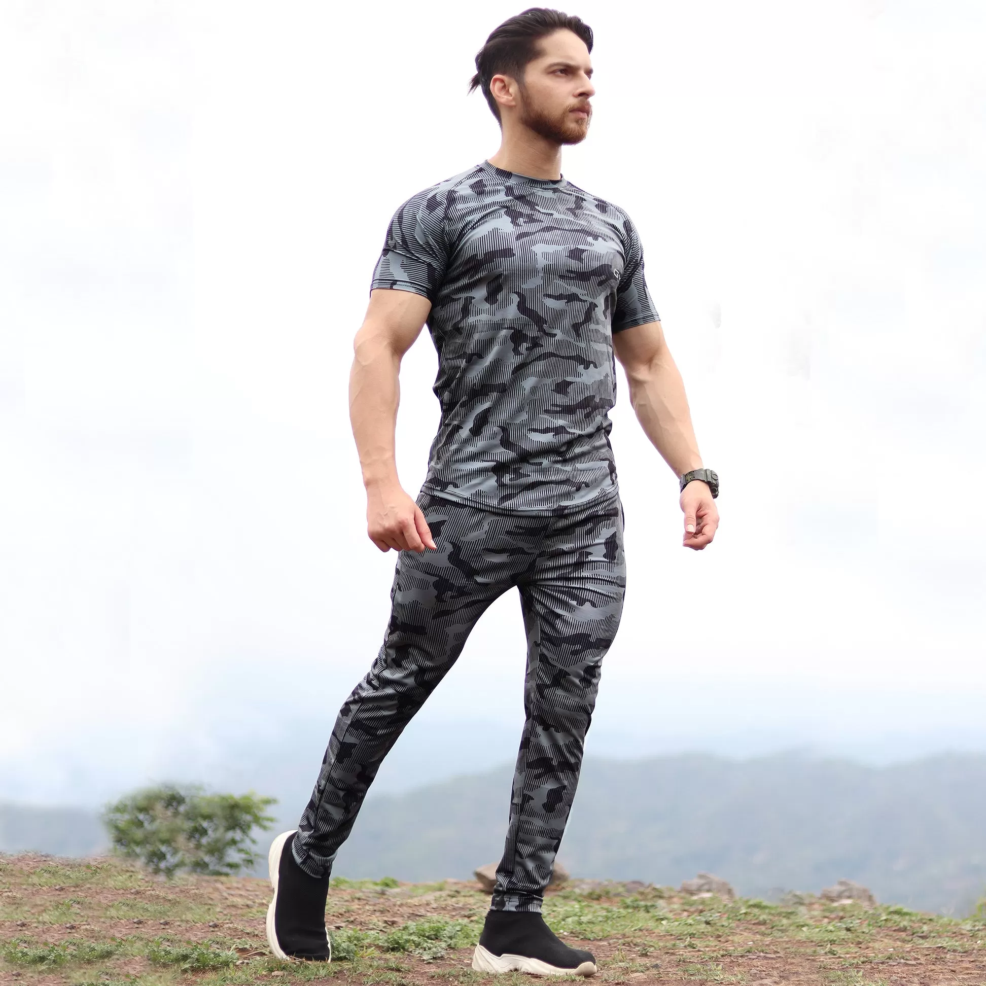 Stealth Camo Bottoms (Zipper Pockets)- Sale