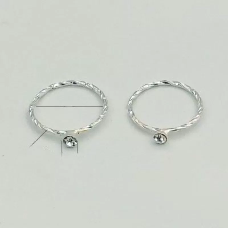 Sterling Silver Nose Ring Hoop Piercing For Women