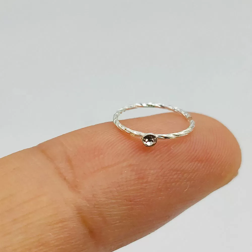 Sterling Silver Nose Ring Hoop Piercing For Women