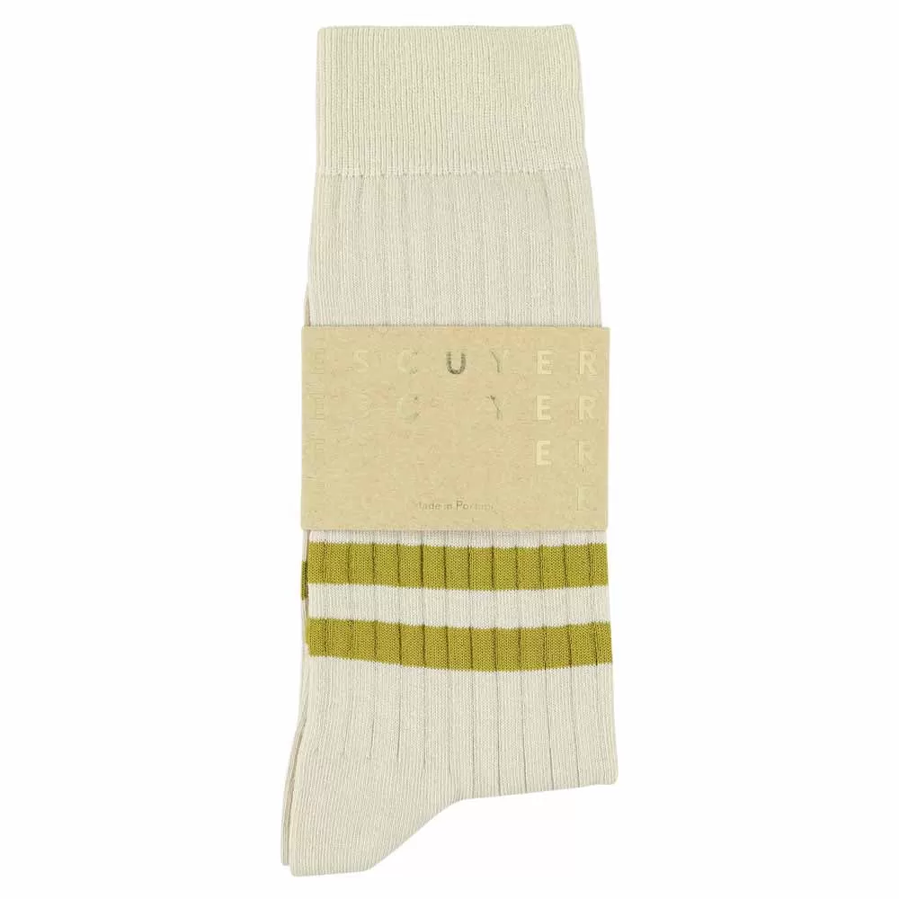 Stripes socks - Ecru / Mustard