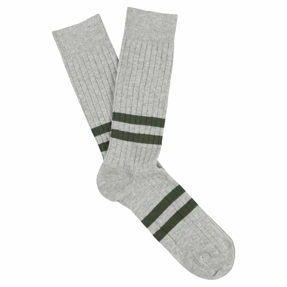 Stripes socks - Grey / Khaki