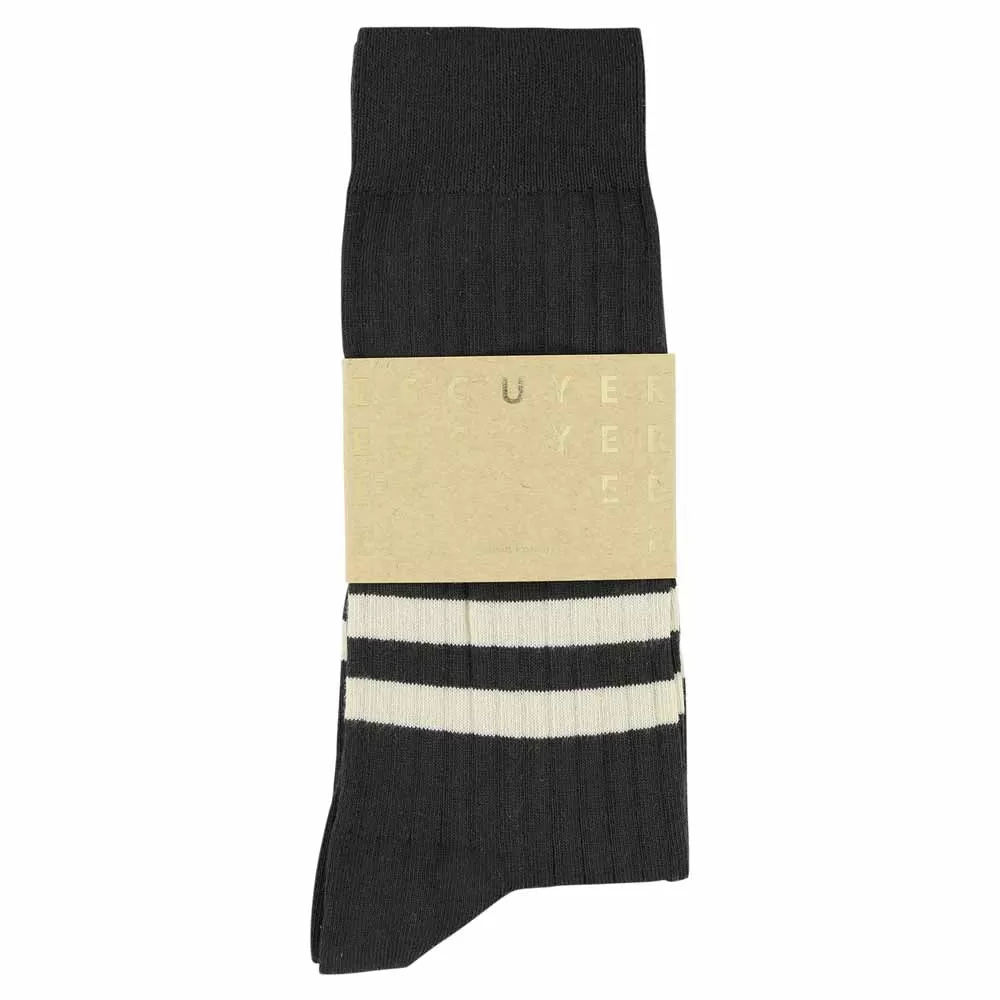 Stripes socks - Off Black / Ecru