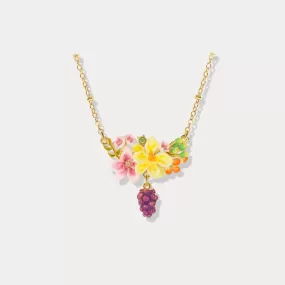 Sweet Grape Flower Necklace