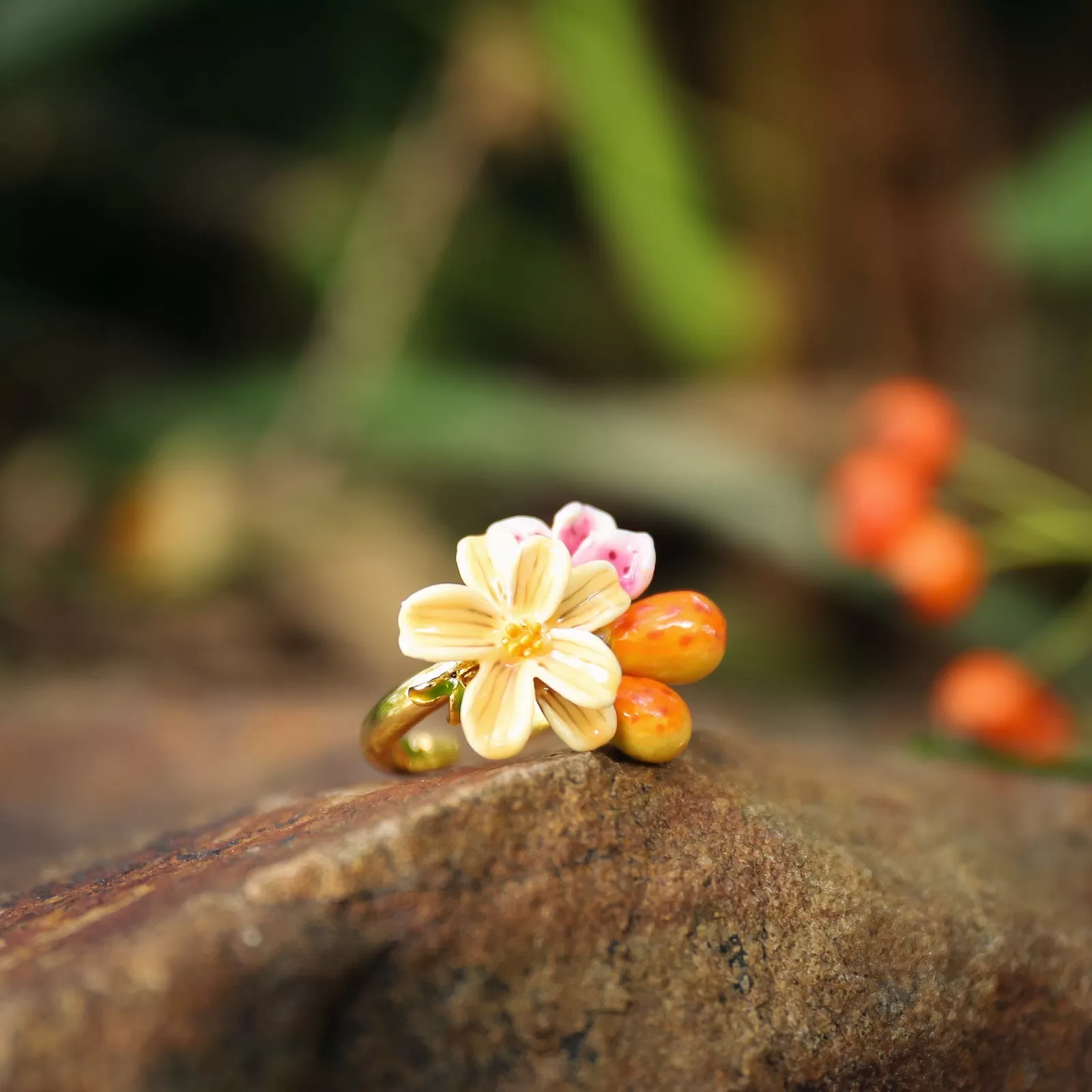 Sweet Pear Flower Ring