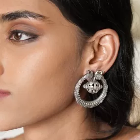 Teejh Darshi Silver Oxidised Earrings