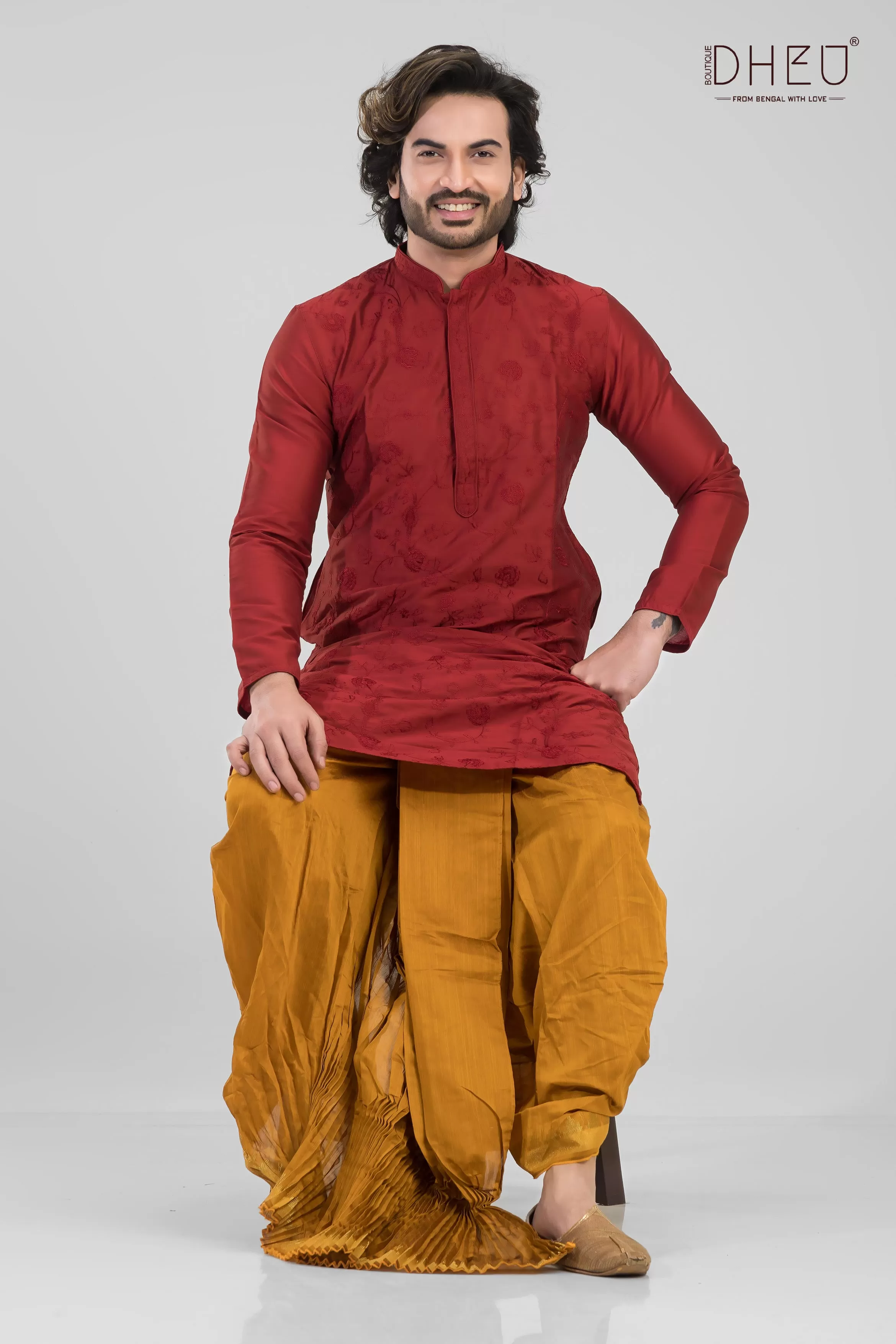 The Shaadi Set-Up-Men's Kurta   Dhoti(Optional)