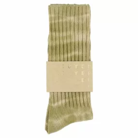 Tie Dye Socks - Ecru / Gold