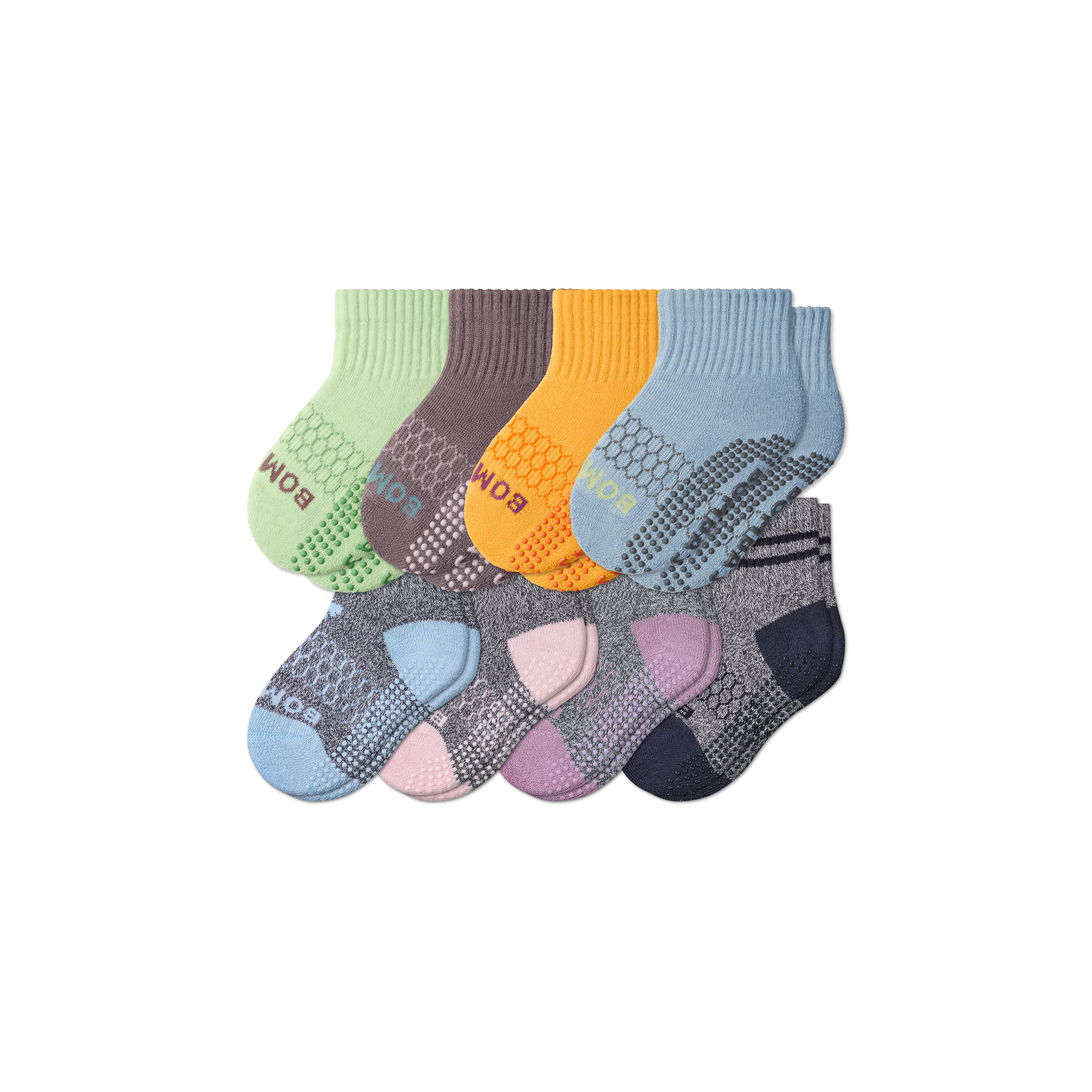 Toddler Gripper Calf Sock 8-Pack