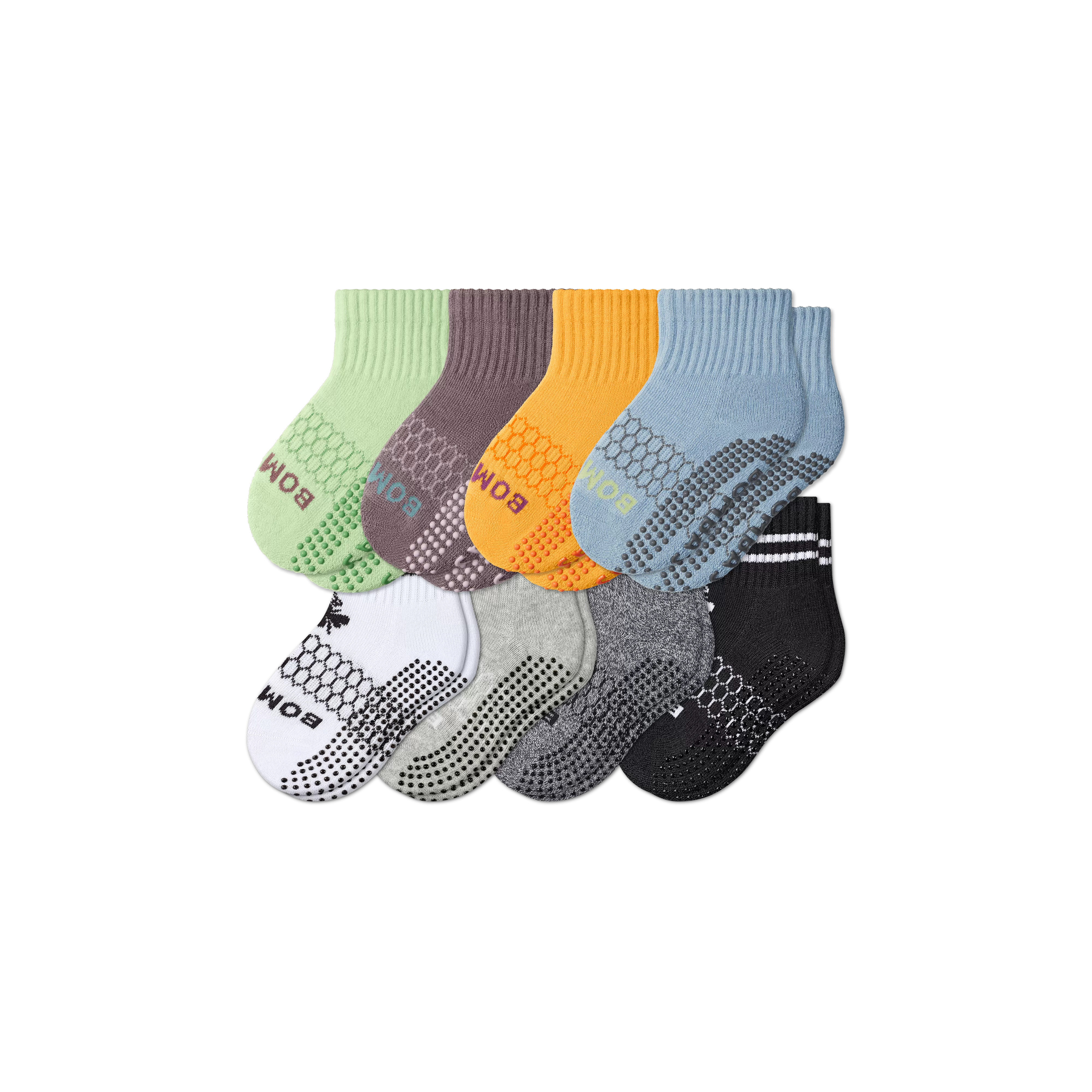 Toddler Gripper Calf Sock 8-Pack