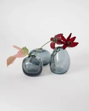 Trio of Kelly Bud Vases - Indigo