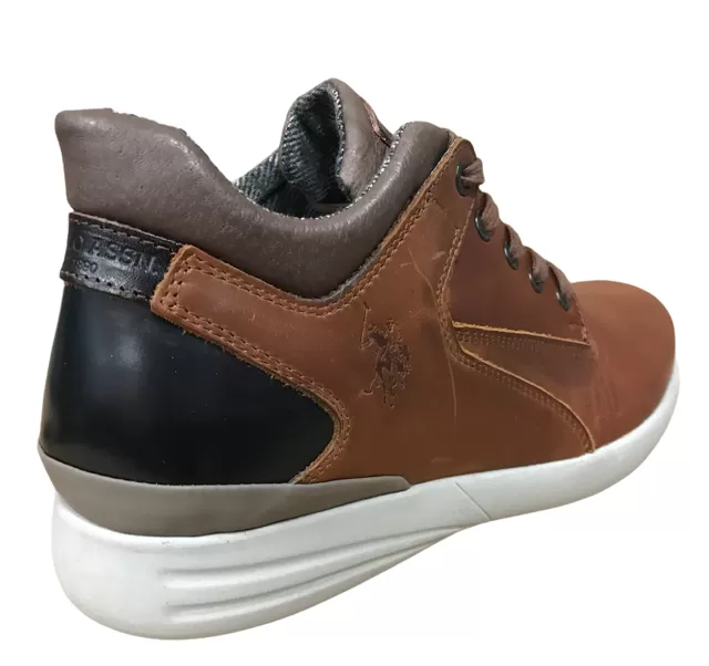 US Polo Assn. men's casual shoe in brown Winter leather YETZI4072W8/L1