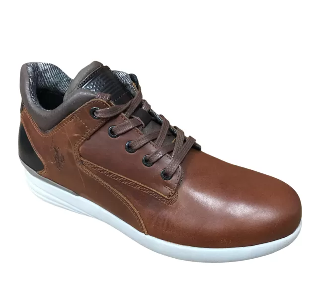 US Polo Assn. men's casual shoe in brown Winter leather YETZI4072W8/L1