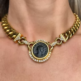 Vintage Coin & Diamond Necklace