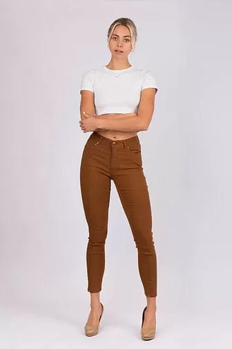 Wakee Denim Stretch Jegging Jean Skinny - Tan