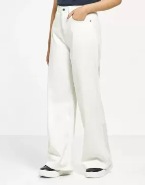 Wide Leg Jeans Milky White