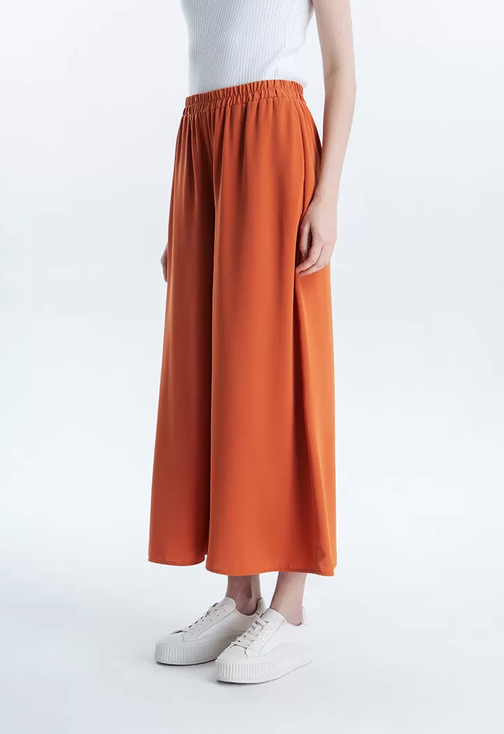 Wide Leg Solid Culottes