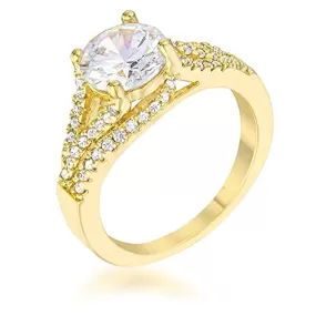 WildKlass 2.3ct CZ 14k Gold Plated Classic Ring