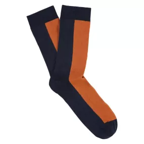 Women Chess Socks - Dress Blue / Café