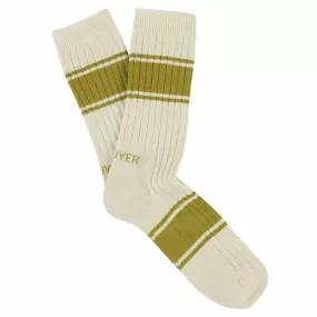 Women Logo Stripe - Ecru / Gold