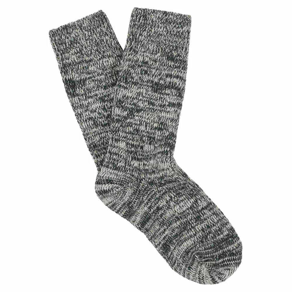 Women Melange Socks Dark Blue