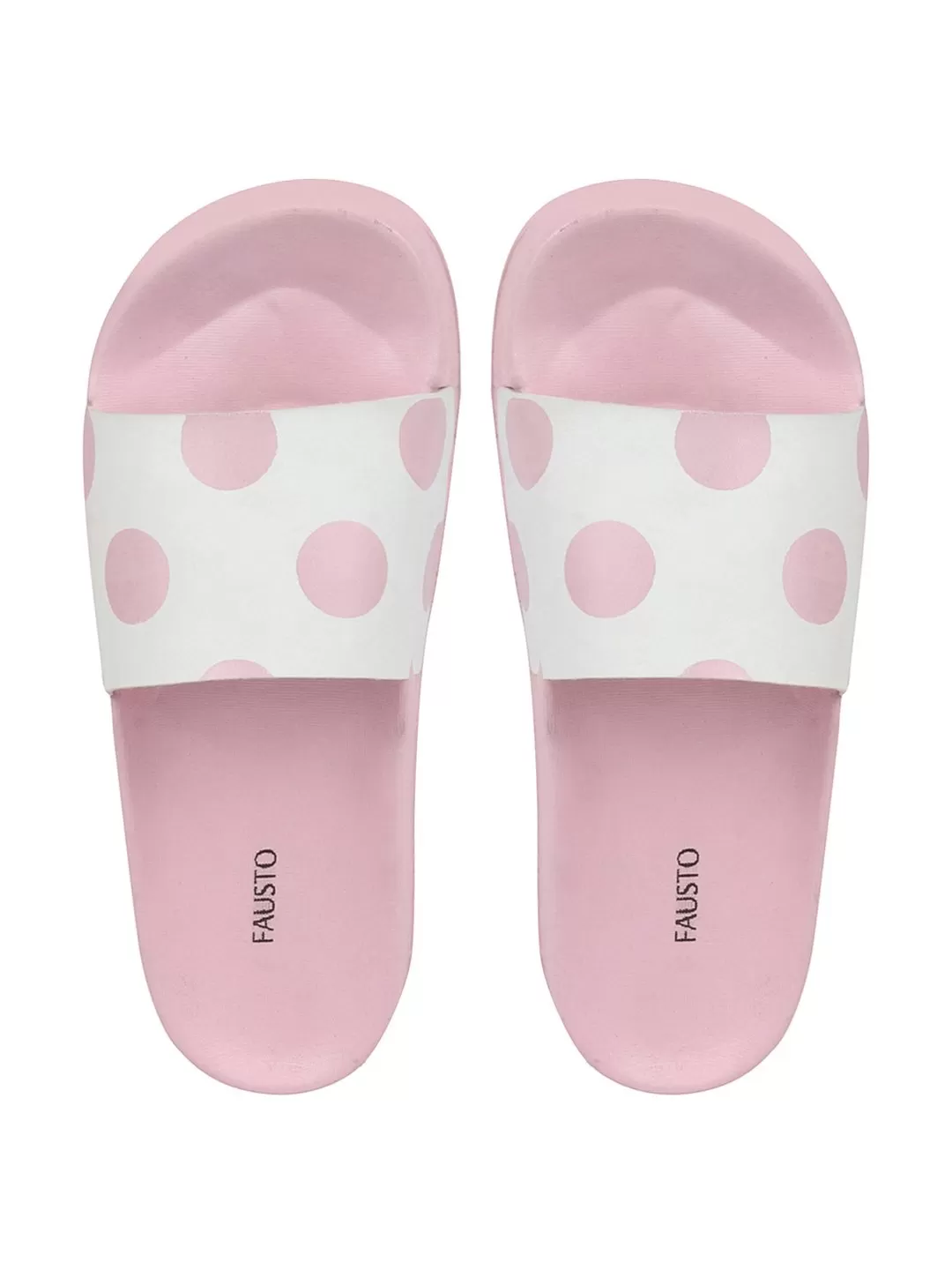 Women Pink/White Outdoor Slider Flip Flops