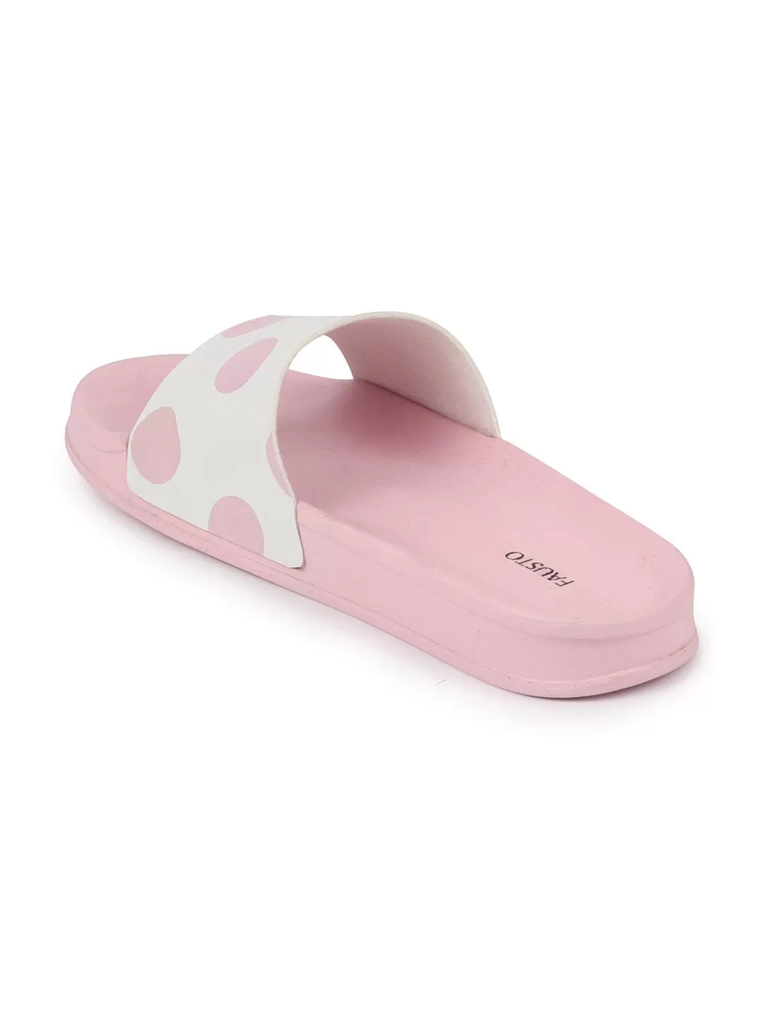 Women Pink/White Outdoor Slider Flip Flops