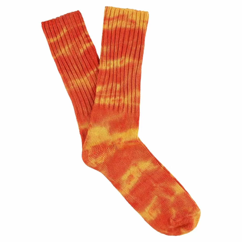 Women Tie Dye Socks - Yellow / Orange