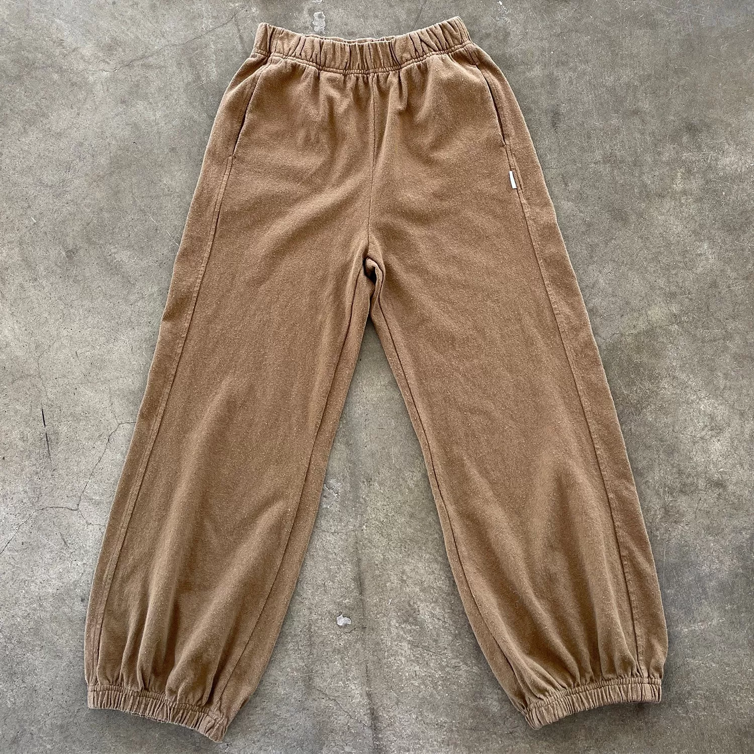 Womens Cotton Balloon Pants - Tobacco