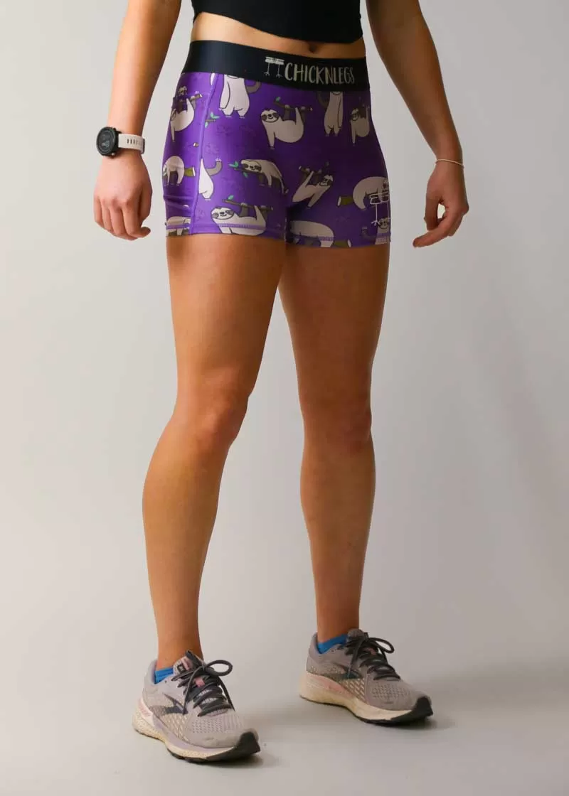 Women's Sloths 3" Compression Shorts