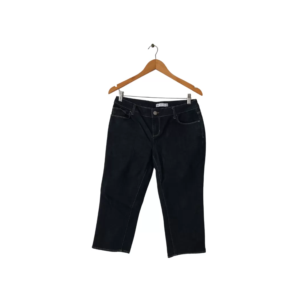 ZARA Dark Blue Denim Capris | Gently Used |